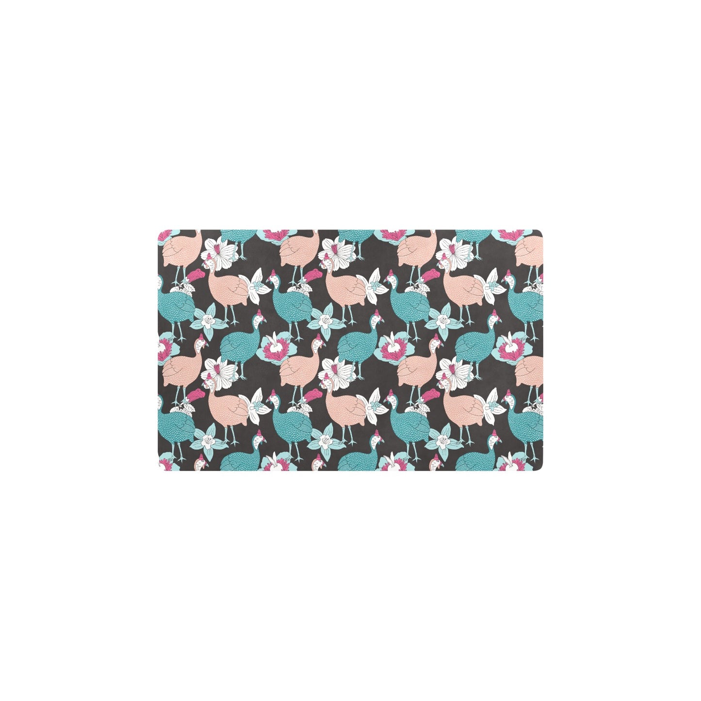 Guinea Fowl Pattern Print Design 03 Kitchen Mat