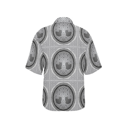Celtic Tree of life Print Women's Hawaiian Shirt