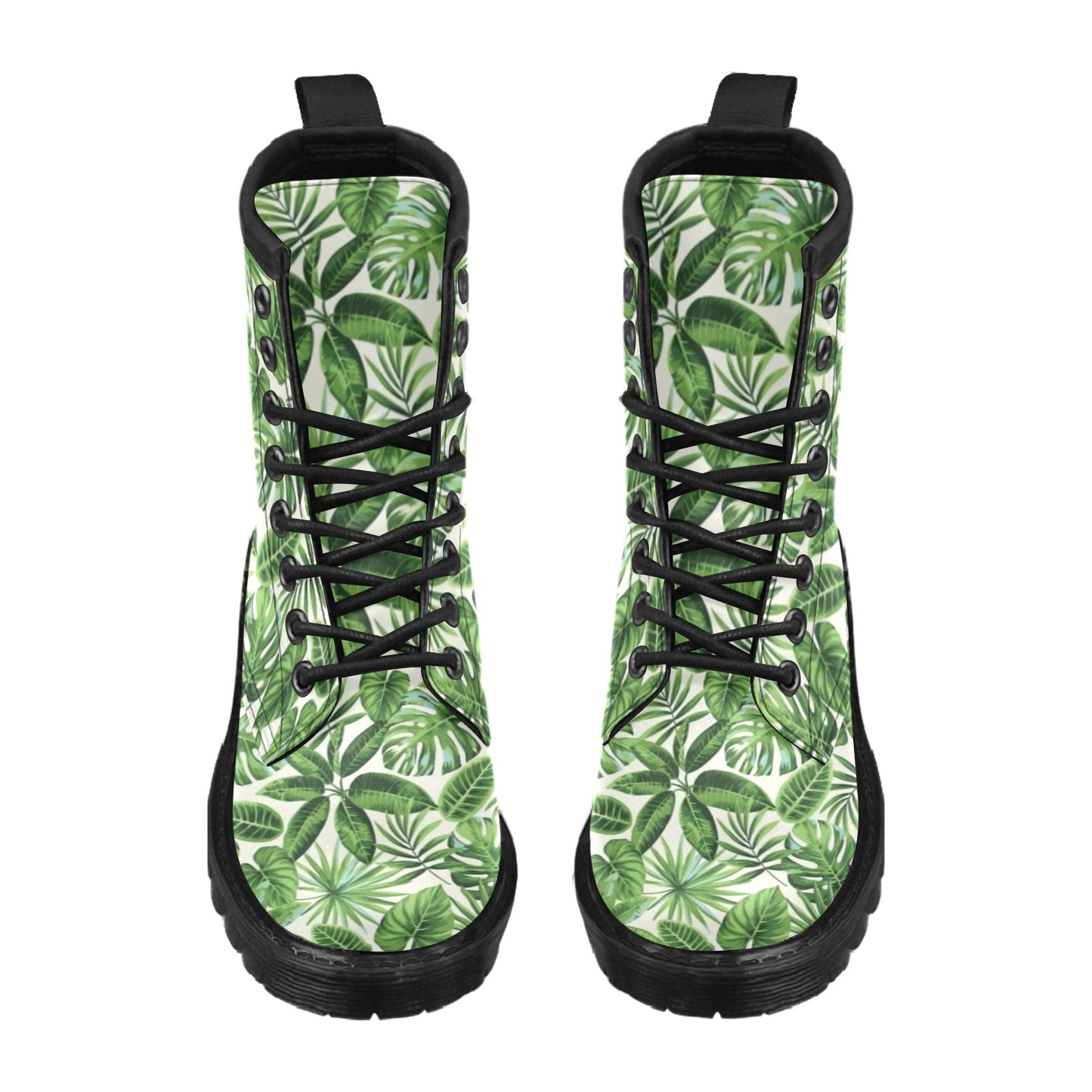 Tropical Flower Pattern Print Design TF013 Women's Boots