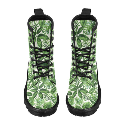Tropical Flower Pattern Print Design TF013 Women's Boots
