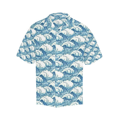 Wave Japan Style Print Design LKS304 Men's Hawaiian Shirt