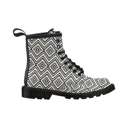 Tribal Pattern Print Design LKS303 Women's Boots