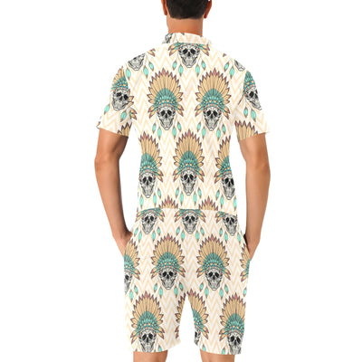 Indian Skull Pattern Men's Romper