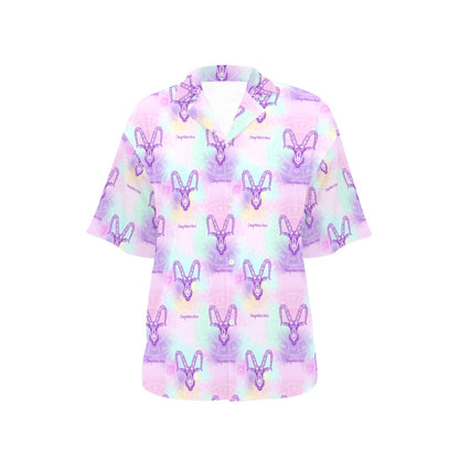 Capricorn Zodiac Pattern Print Design 02 Women's Hawaiian Shirt
