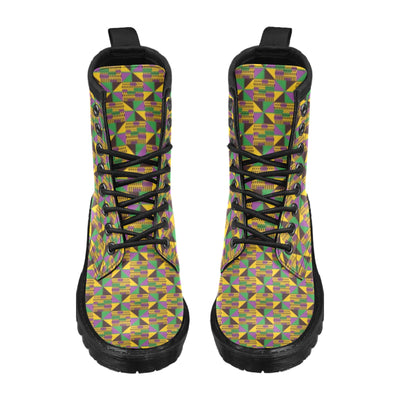 Kente Triangle Design African Print Women's Boots