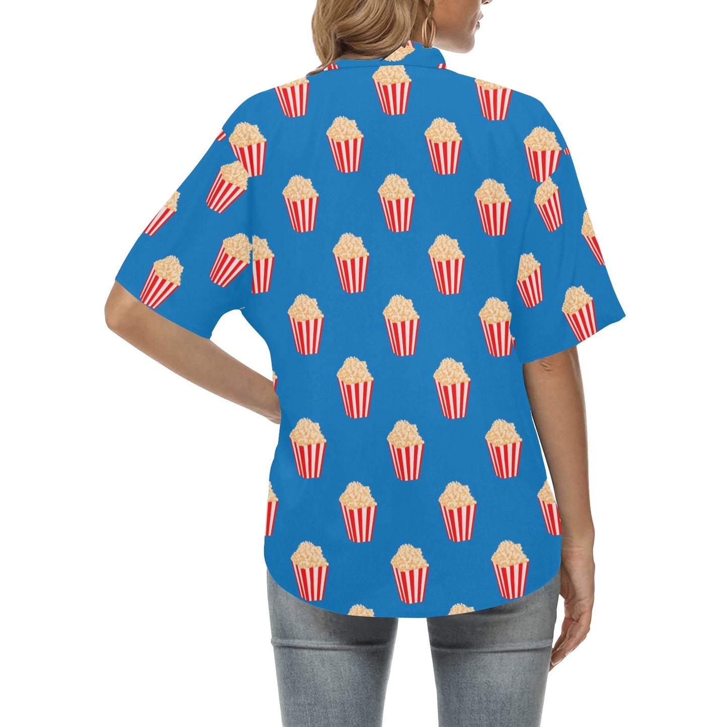 Popcorn Pattern Print Design A04 Women's Hawaiian Shirt