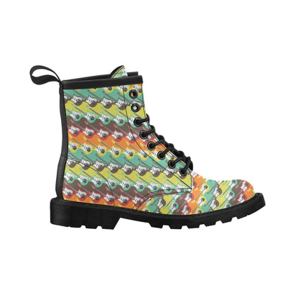 Electric Guitar Print Design LKS401 Women's Boots