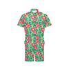 Red Hibiscus Pattern Print Design HB019 Men's Romper