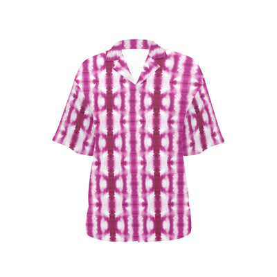 Tie Dye Dark Pink Print Design LKS303 Women's Hawaiian Shirt