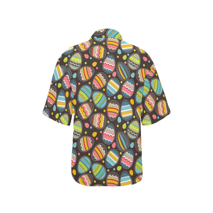 Easter Eggs Pattern Print Design RB03 Women's Hawaiian Shirt