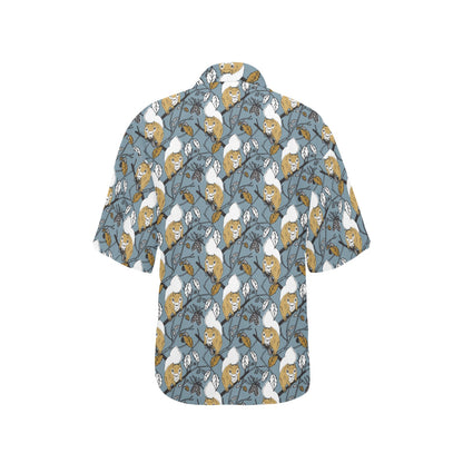 Squirrel Print Design LKS305 Women's Hawaiian Shirt