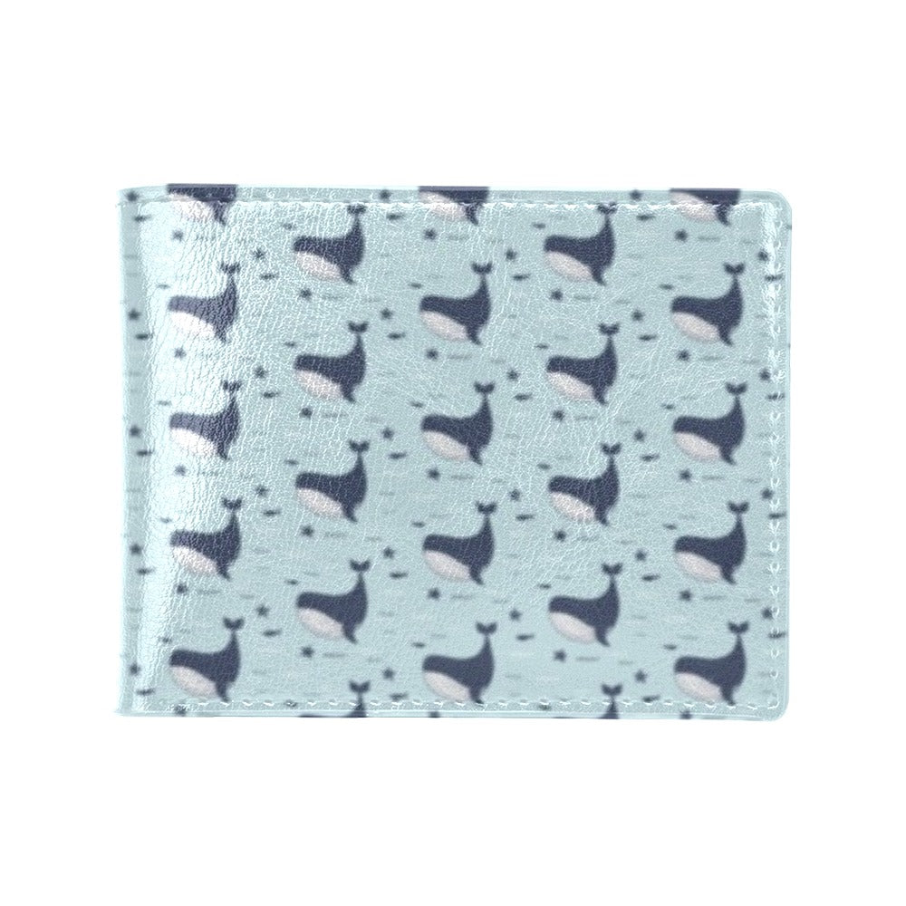 Whale Cute Design Themed Print Men's ID Card Wallet
