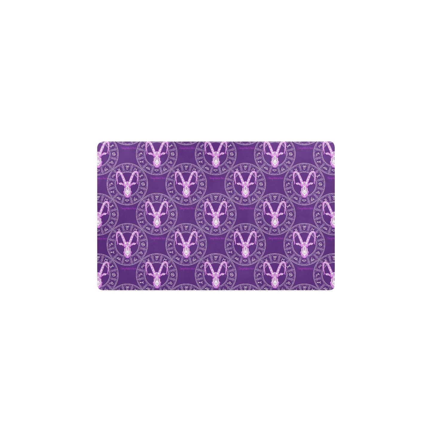 Capricorn Zodiac Pattern Print Design 04 Kitchen Mat