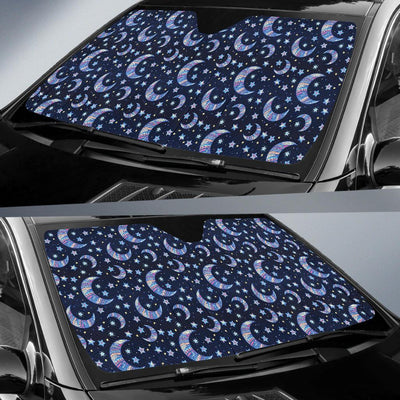 Celestial Moon Pattern Print Design 03 Car Sun Shade-JORJUNE.COM