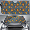 Celestial Moon Sun Pattern Print Design 02 Car Sun Shade-JORJUNE.COM