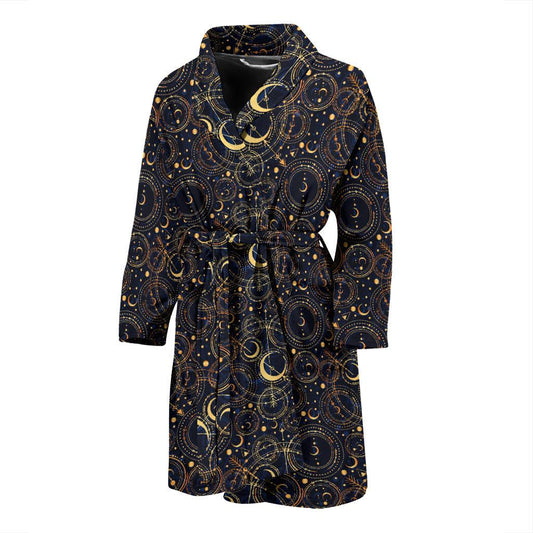 Celestial Pattern Print Design 04 Men Bathrobe-JORJUNE.COM