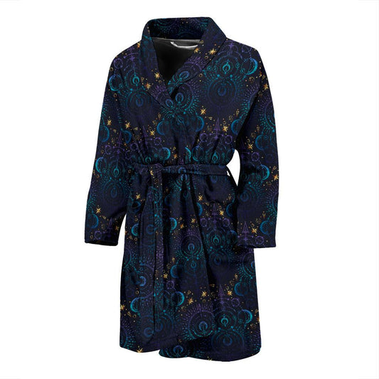 Celestial Pattern Print Design 06 Men Bathrobe-JORJUNE.COM