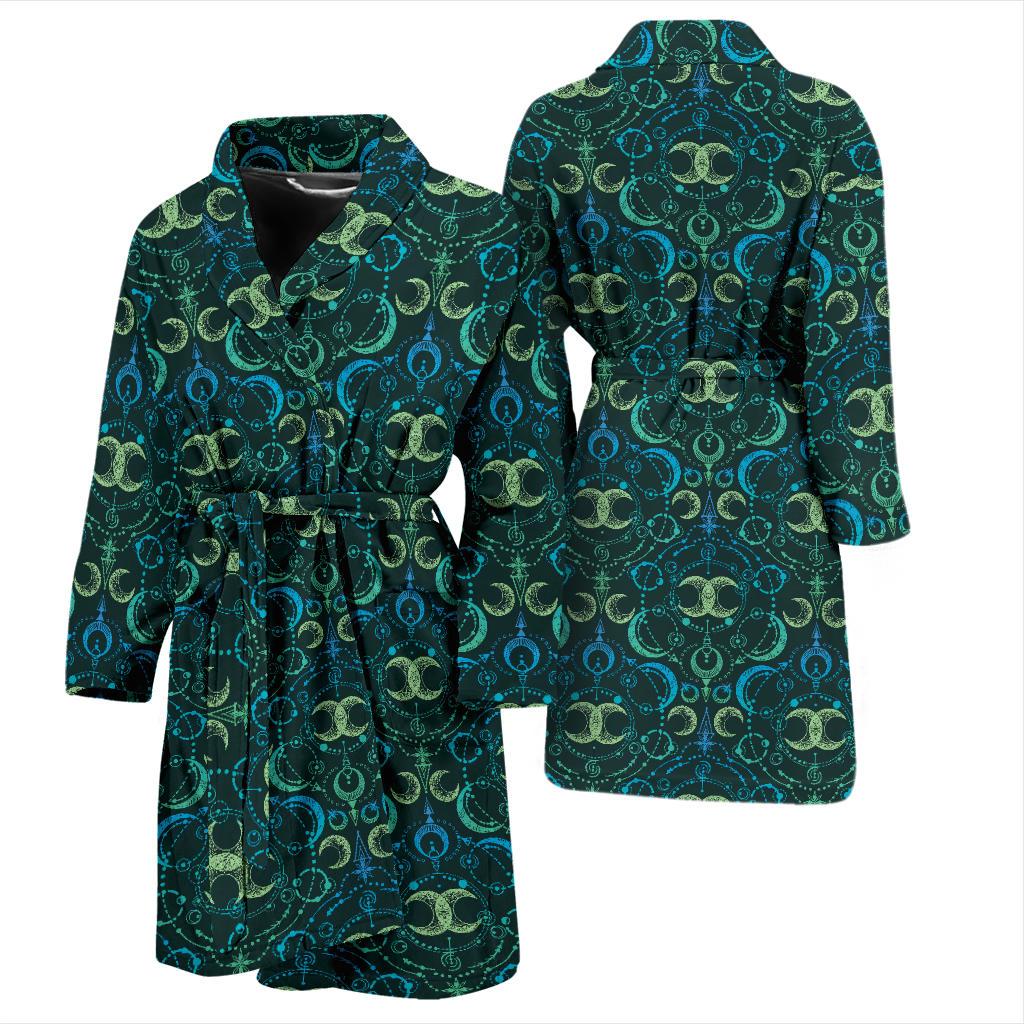 Celestial Pattern Print Design 07 Men Bathrobe-JORJUNE.COM