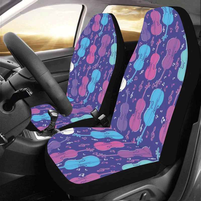 Cello Pattern Print Design 01 Car Seat Covers (Set of 2)-JORJUNE.COM