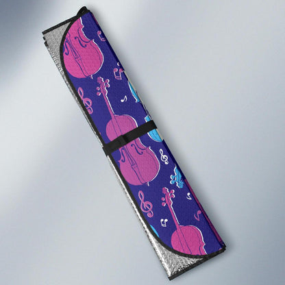 Cello Pattern Print Design 01 Car Sun Shade-JORJUNE.COM