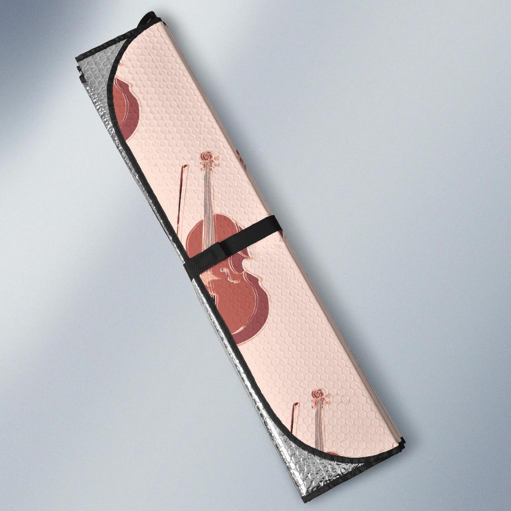 Cello Pattern Print Design 03 Car Sun Shade-JORJUNE.COM