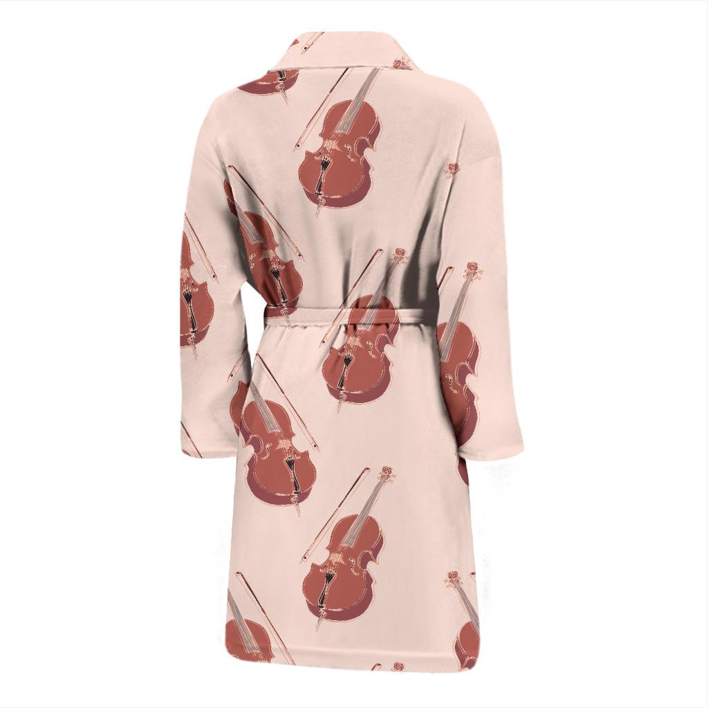 Cello Pattern Print Design 03 Men Bathrobe-JORJUNE.COM