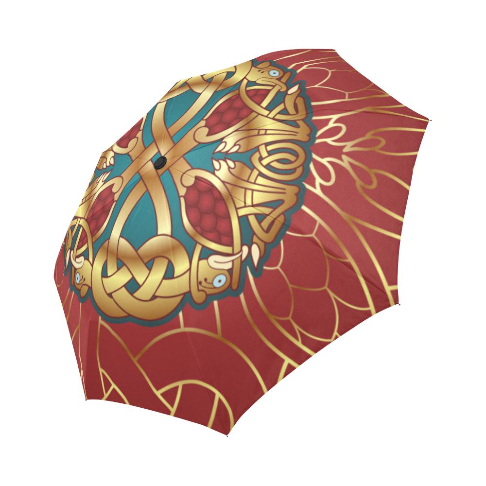 Celtic Design Automatic Foldable Umbrella