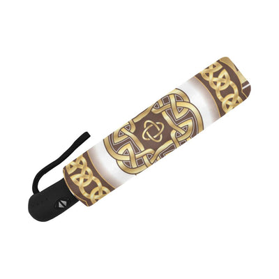 Celtic Gold Automatic Foldable Umbrella