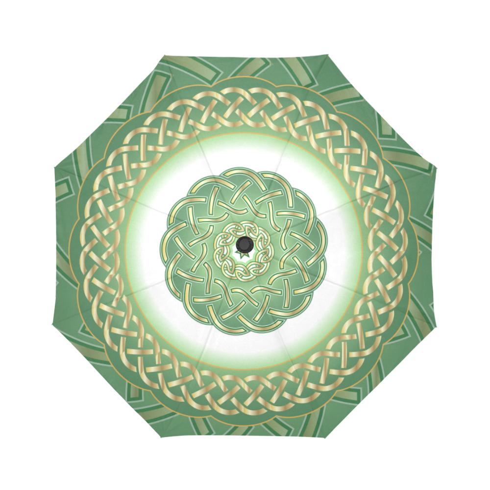 Celtic Green Automatic Foldable Umbrella