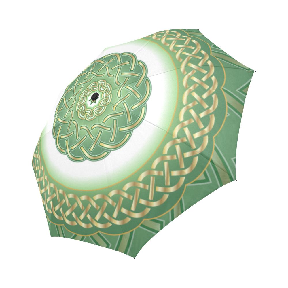 Celtic Green Automatic Foldable Umbrella