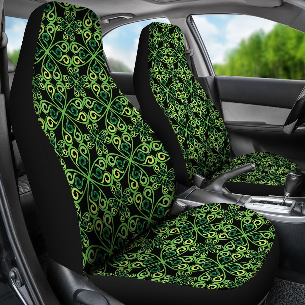 Celtic Green Neon Design Universal Fit Car Seat Covers