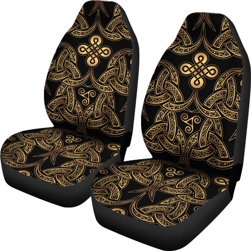 Celtic Knot Gold Design Universal Fit Car Seat Covers