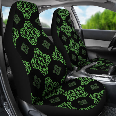 Celtic Knot Green Neon Design Universal Fit Car Seat Covers