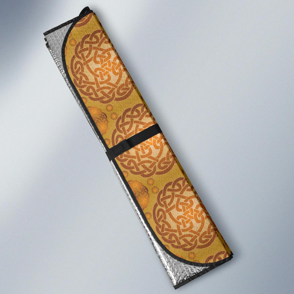 Celtic Pattern Print Design 01 Car Sun Shade-JORJUNE.COM