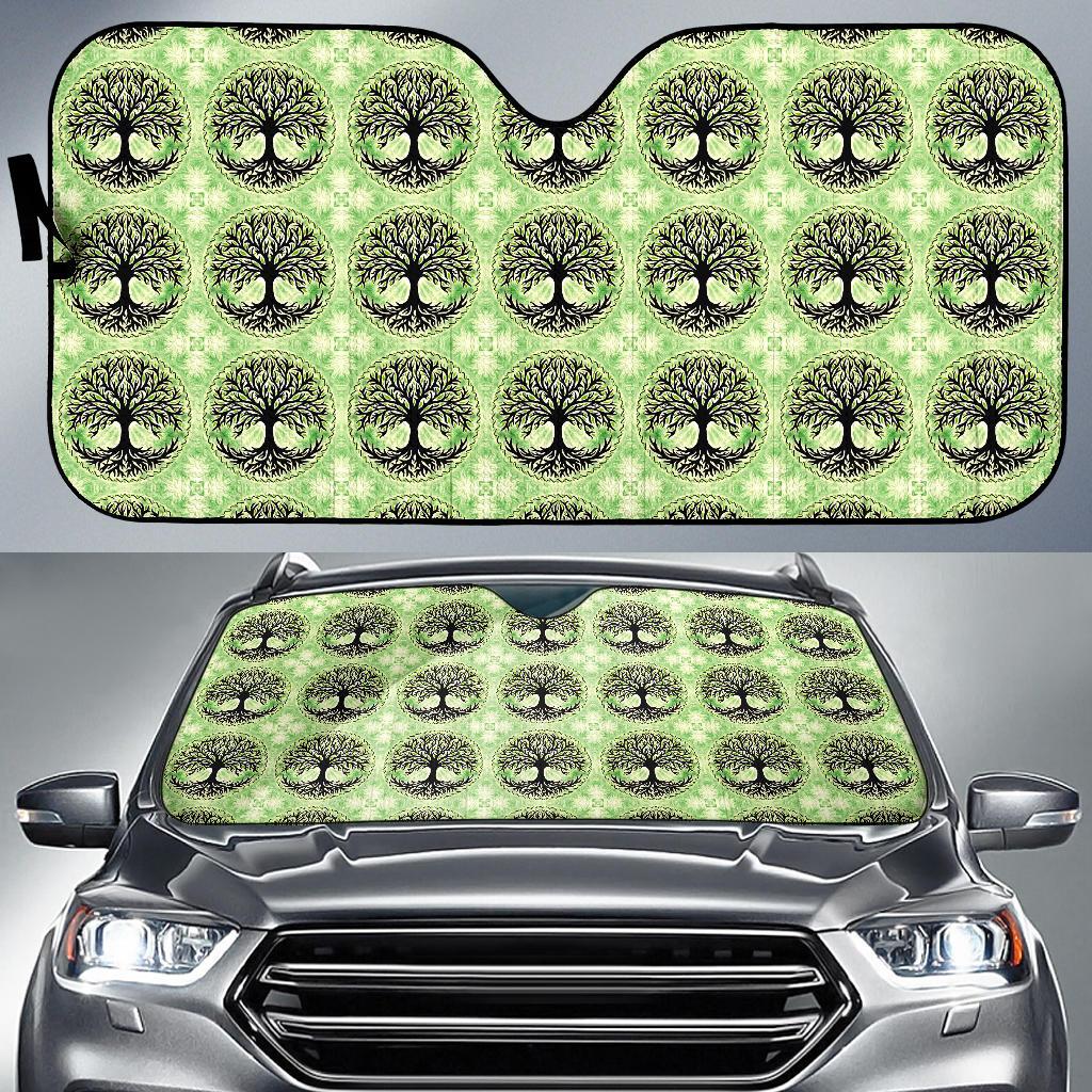 Celtic Pattern Print Design 010 Car Sun Shade-JORJUNE.COM