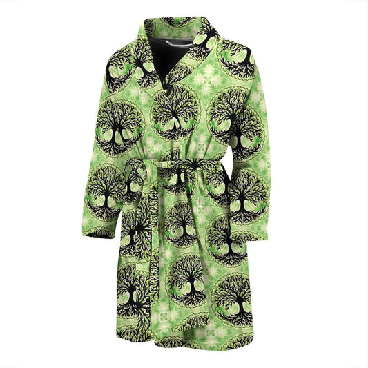 Celtic Pattern Print Design 010 Men Bathrobe-JORJUNE.COM