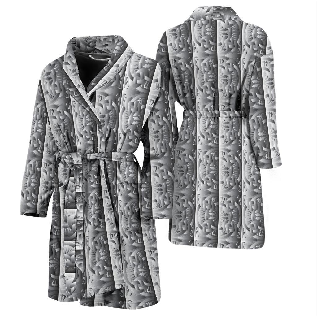 Celtic Pattern Print Design 03 Men Bathrobe-JORJUNE.COM