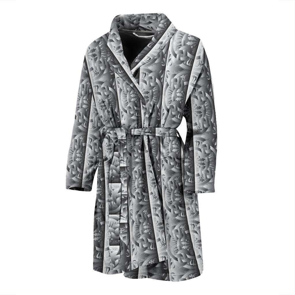 Celtic Pattern Print Design 03 Men Bathrobe-JORJUNE.COM