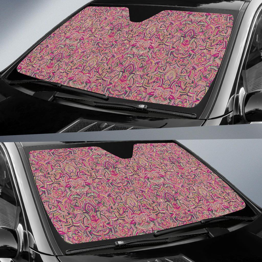 Celtic Pattern Print Design 04 Car Sun Shade-JORJUNE.COM
