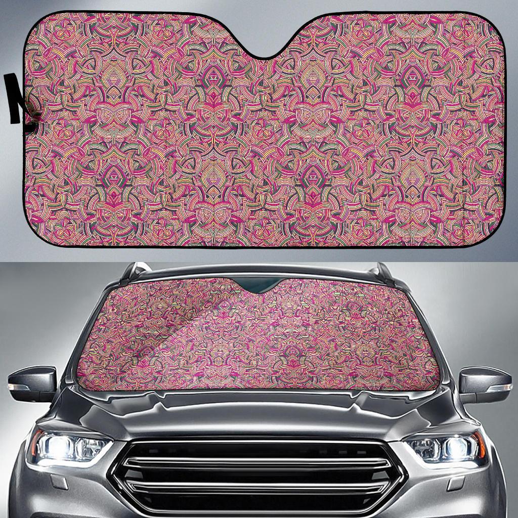 Celtic Pattern Print Design 04 Car Sun Shade-JORJUNE.COM
