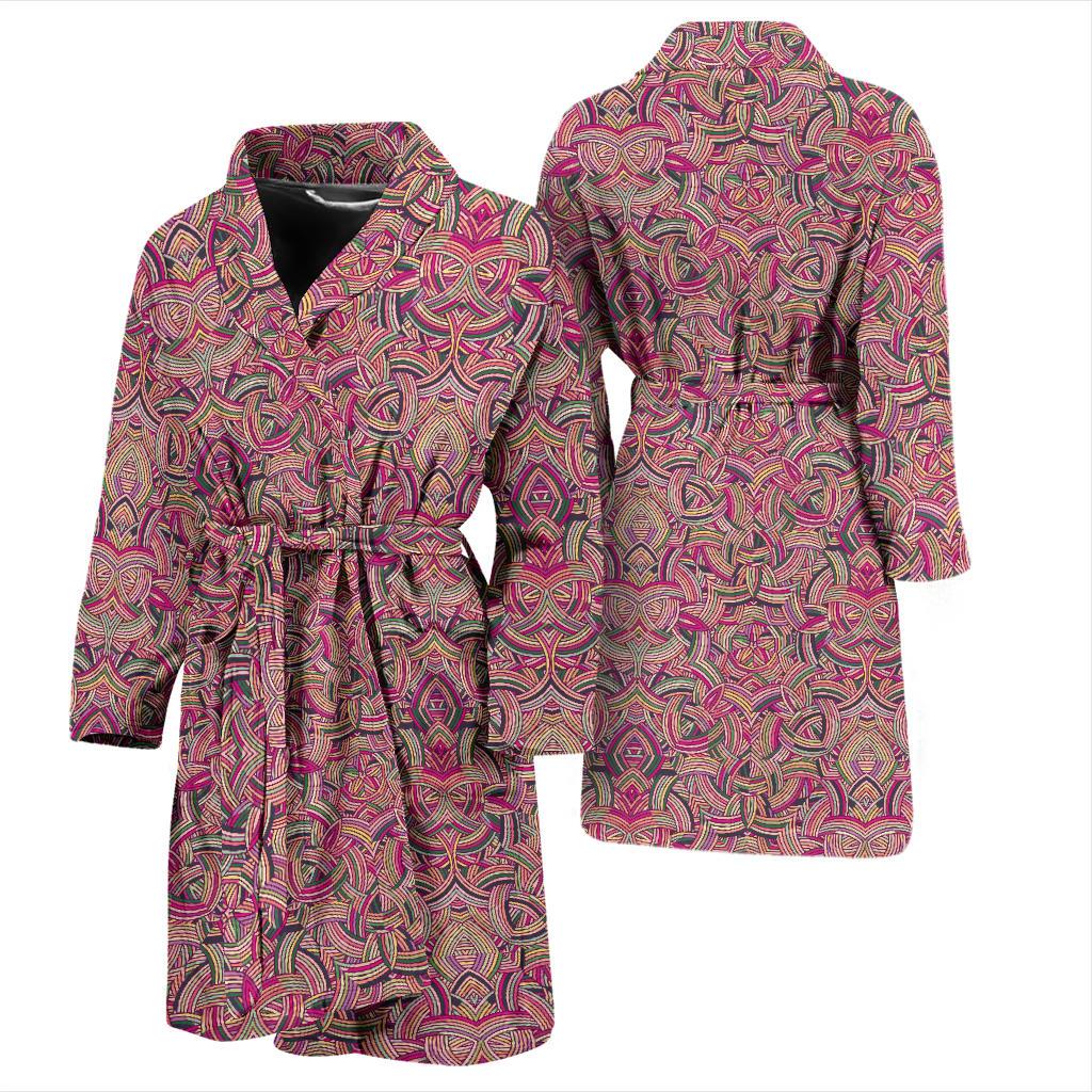Celtic Pattern Print Design 04 Men Bathrobe-JORJUNE.COM