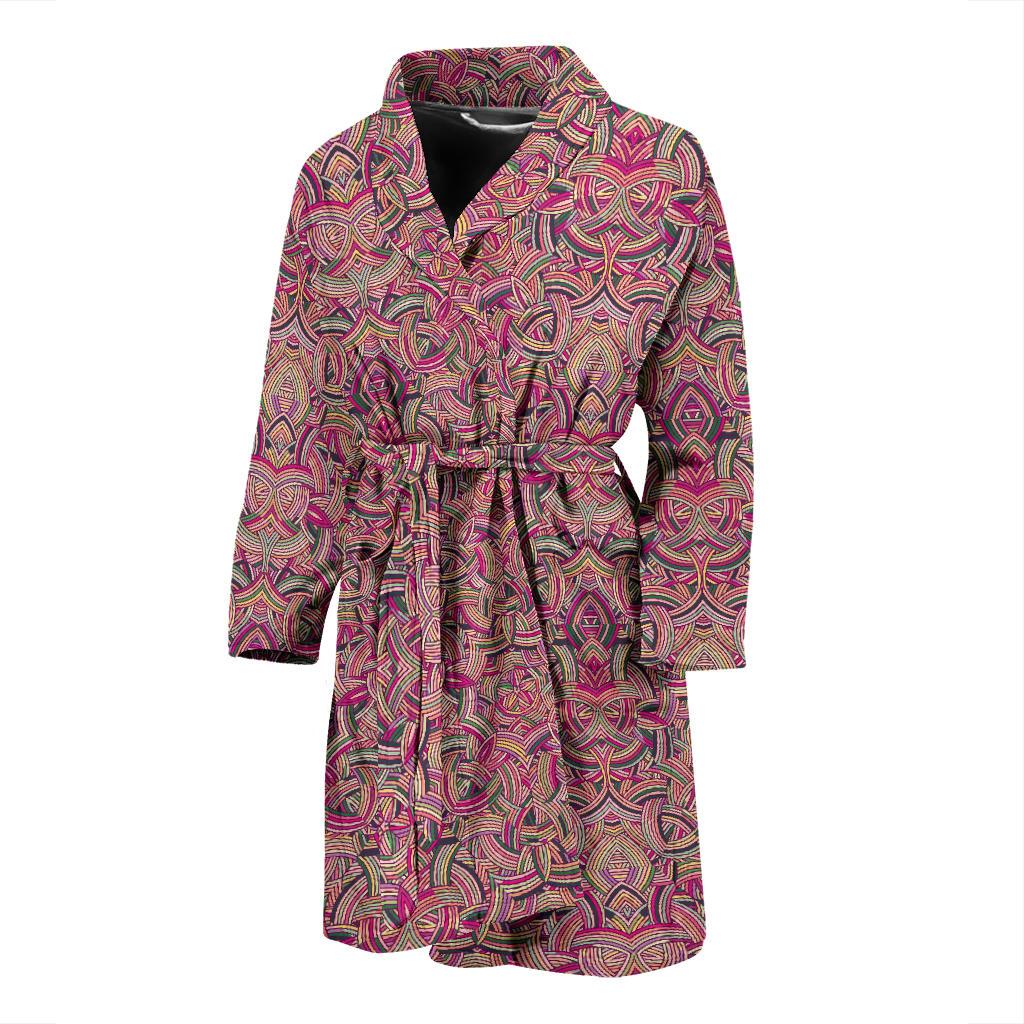 Celtic Pattern Print Design 04 Men Bathrobe-JORJUNE.COM
