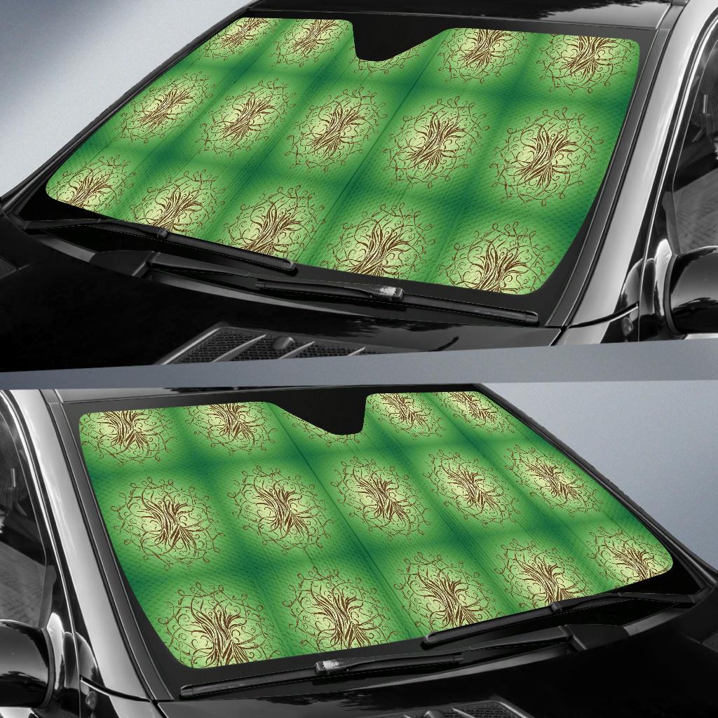 Celtic Pattern Print Design 05 Car Sun Shade-JORJUNE.COM