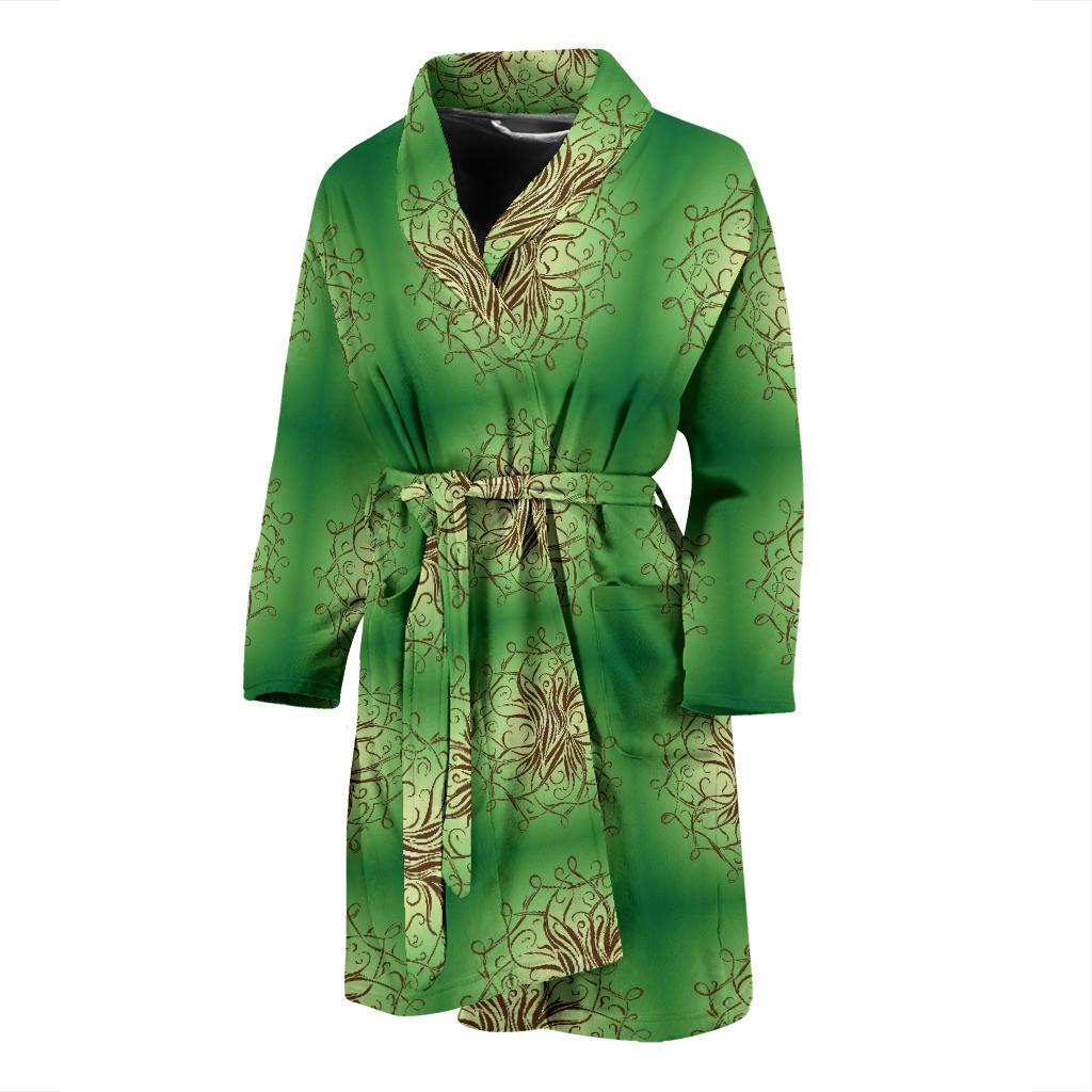 Celtic Pattern Print Design 05 Men Bathrobe-JORJUNE.COM