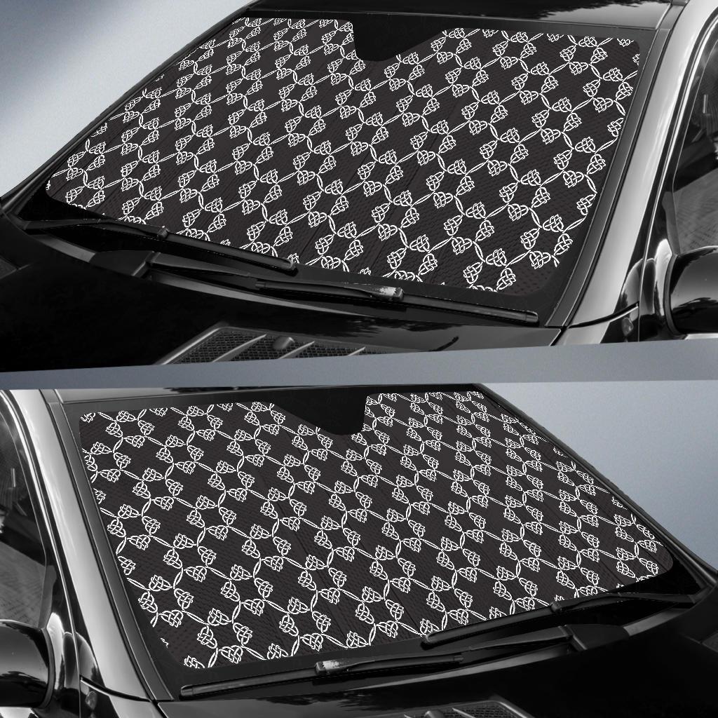 Celtic Pattern Print Design 06 Car Sun Shade-JORJUNE.COM