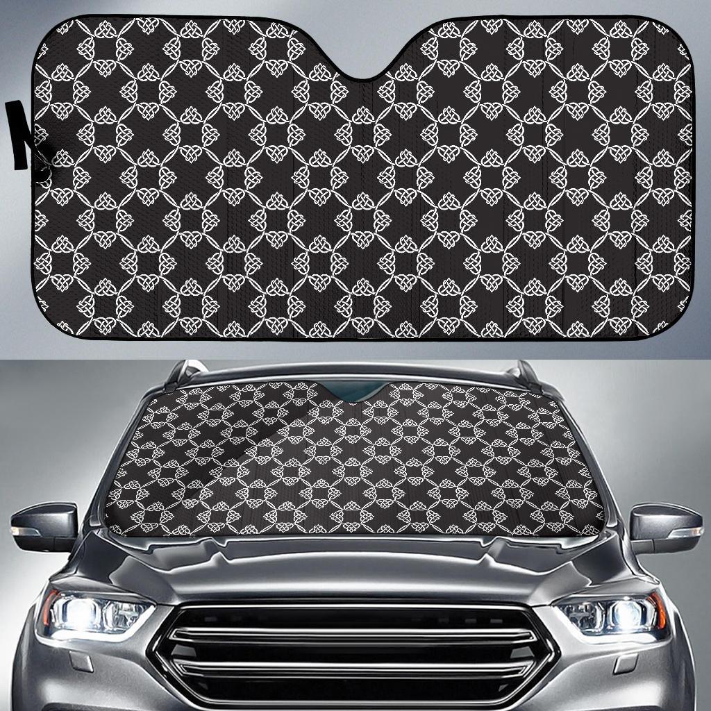 Celtic Pattern Print Design 06 Car Sun Shade-JORJUNE.COM
