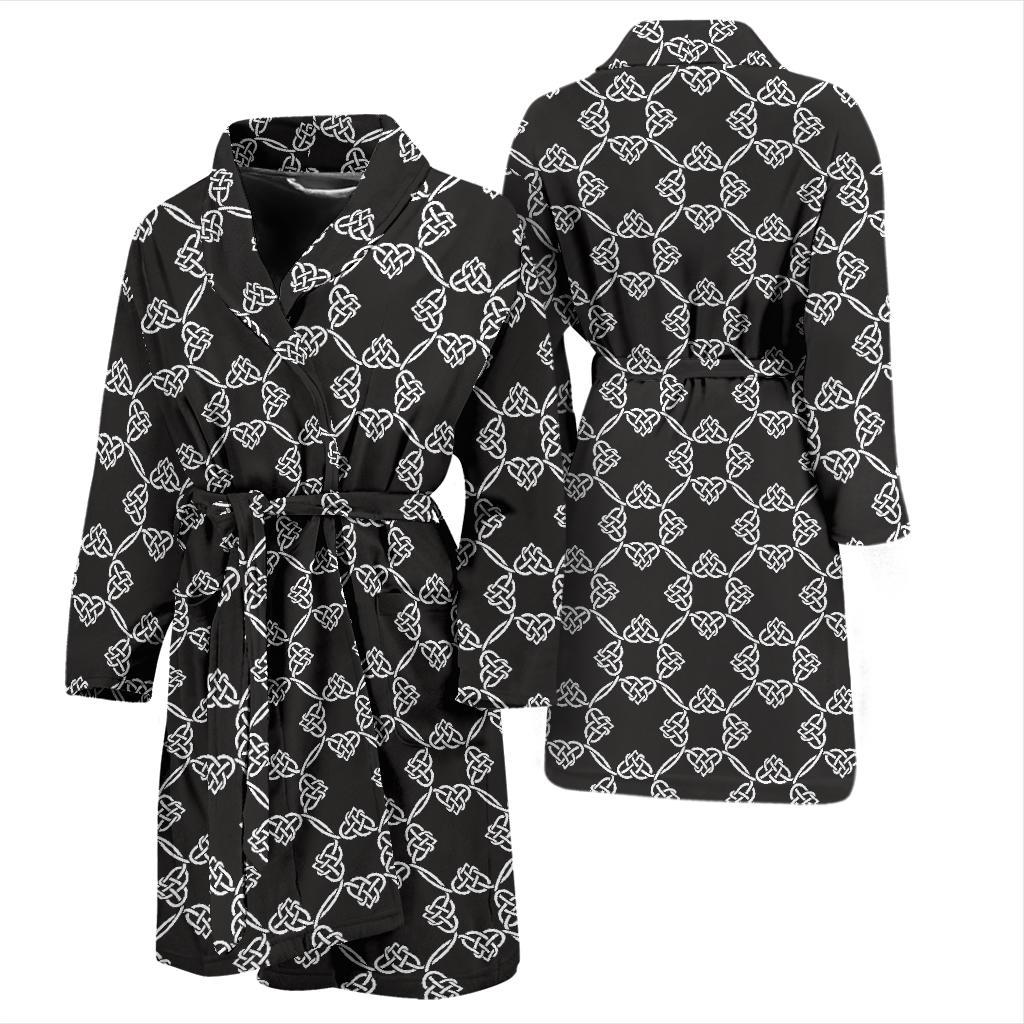 Celtic Pattern Print Design 06 Men Bathrobe-JORJUNE.COM