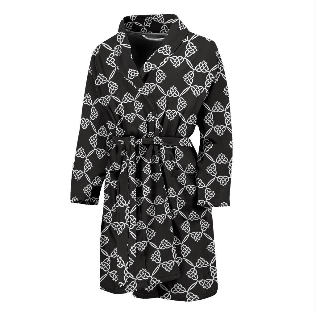 Celtic Pattern Print Design 06 Men Bathrobe-JORJUNE.COM