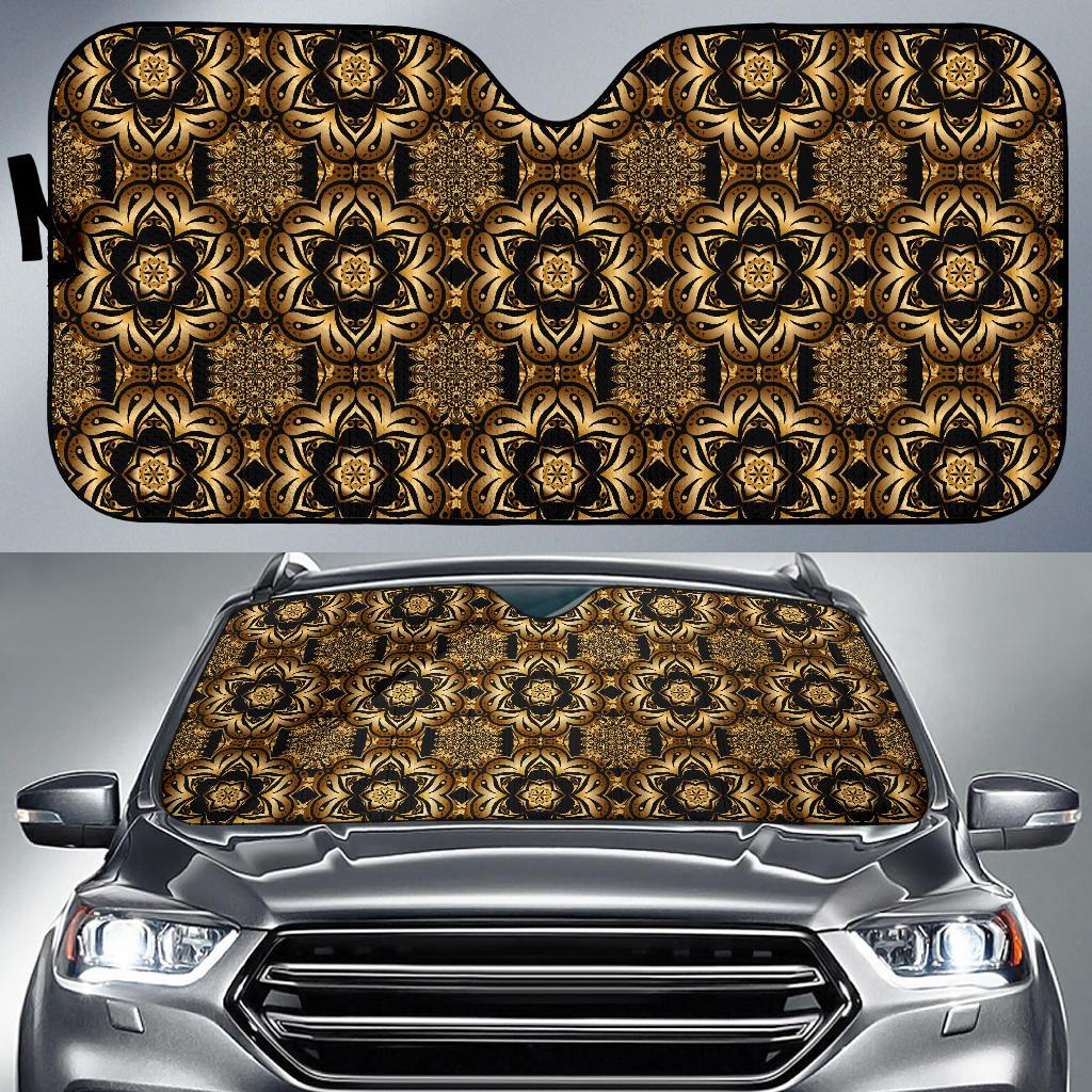 Celtic Pattern Print Design 07 Car Sun Shade-JORJUNE.COM