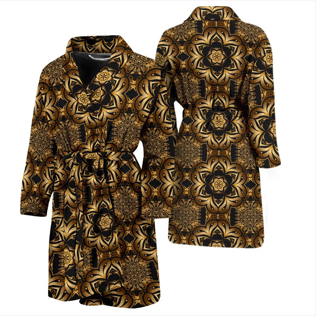 Celtic Pattern Print Design 07 Men Bathrobe-JORJUNE.COM